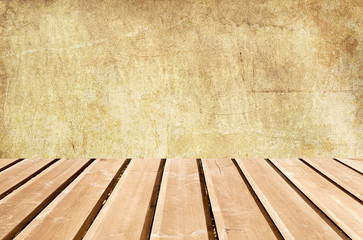 empty room with wooden floor and wall