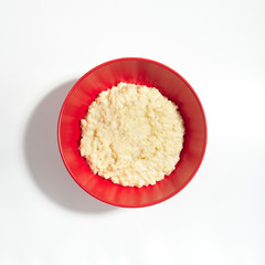 Plain Pearl Millet Porridge or Proso Gruel with Milk
