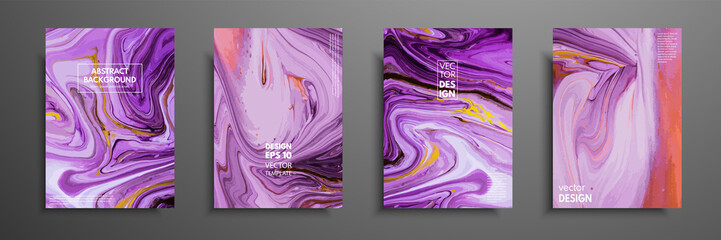 Mixture of acrylic paints. Liquid marble texture. Fluid art. Applicable for design cover, presentation, invitation, flyer, annual report, poster and business card, desing packaging. Modern artwork.