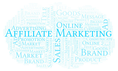 Word cloud with text Affiliate Marketing.