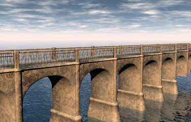 Fototapeta na wymiar Große Brücke über das Wasser