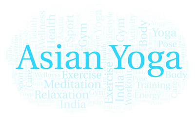 Asian Yoga word cloud.