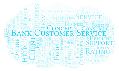 Fototapeta premium Bank Customer Service word cloud.