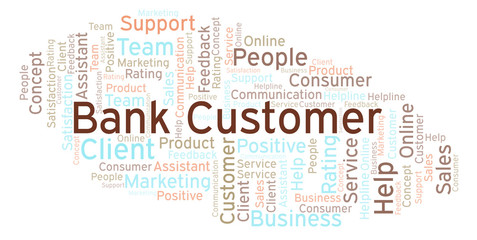 Bank Customer word cloud.