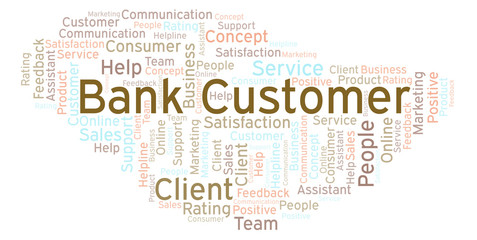 Bank Customer word cloud.
