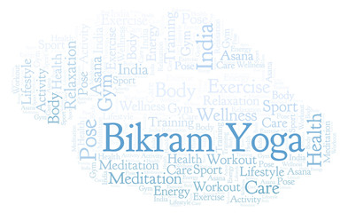 Bikram Yoga word cloud.