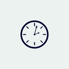 clock icon, vector illustration. flat icon