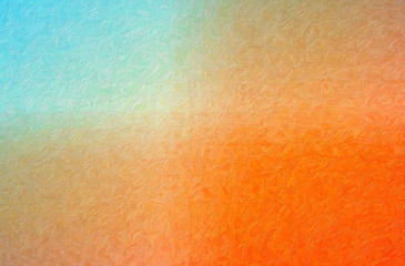 Abstract illustration of blue and orange Impasto background.