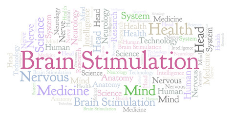 Fototapeta premium Brain Stimulation word cloud.