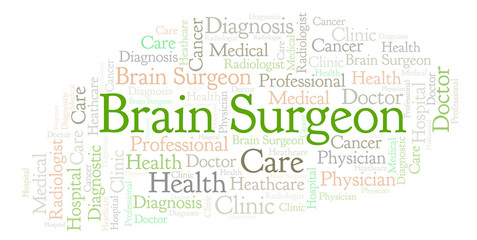 Fototapeta premium Brain Surgeon word cloud.