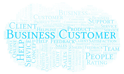Business Customer word cloud.