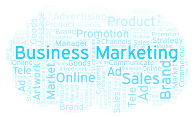 Obraz premium Word cloud with text Business Marketing.