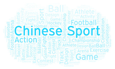 Obraz premium Chinese Sport word cloud.