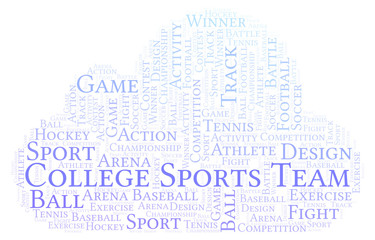Obraz premium College Sports Team word cloud.