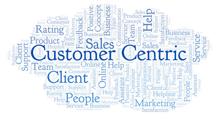 Fototapeta premium Customer Centric word cloud.