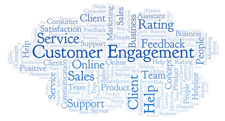 Customer Engagement word cloud.