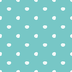 Doodle polka dots blue pattern.