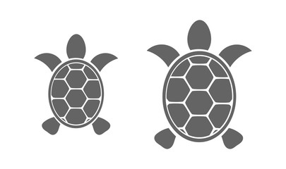 Obraz premium Two turtles icons