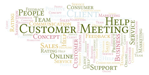 Fototapeta premium Customer Meeting word cloud.