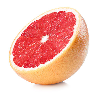 Half of ripe grapefruit