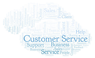 Fototapeta premium Customer Service word cloud.