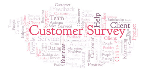 Fototapeta premium Customer Survey word cloud.