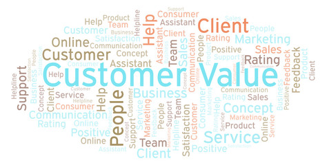 Obraz premium Customer Value word cloud.