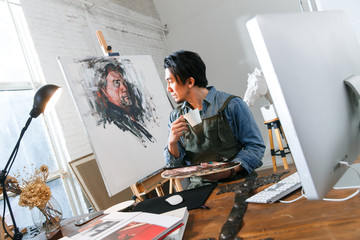 Artists in the paintings