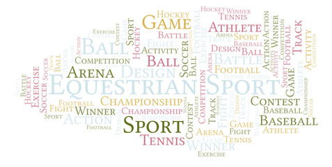 Fototapeta premium Equestrian Sport word cloud.