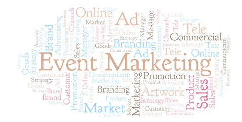 Word cloud with text Event Marketing.