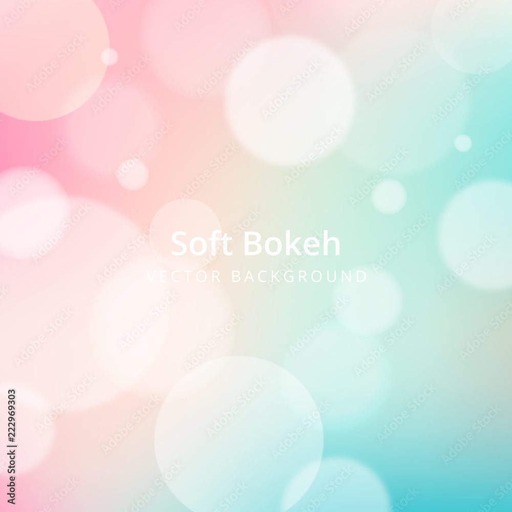 Wall mural simple and beautiful soft bokeh background