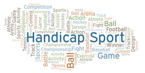 Handicap Sport word cloud.