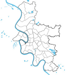 Duesseldorf Bezirke - 1 - Blank