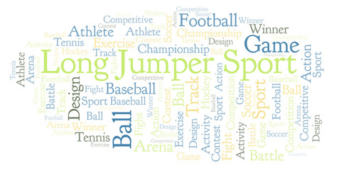Long Jumper Sport word cloud.