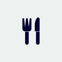 knife fork icon, vector illustration. flat icon