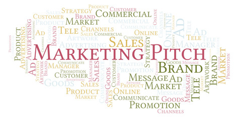Fototapeta premium Word cloud with text Marketing Pitch.