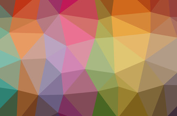 Illustration of orange abstract low poly modern multicolor background.
