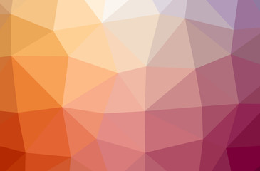 Illustration of orange low poly elegant multicolor background.