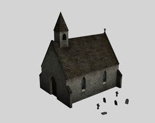 Kleine Kirche mit Glockenturm