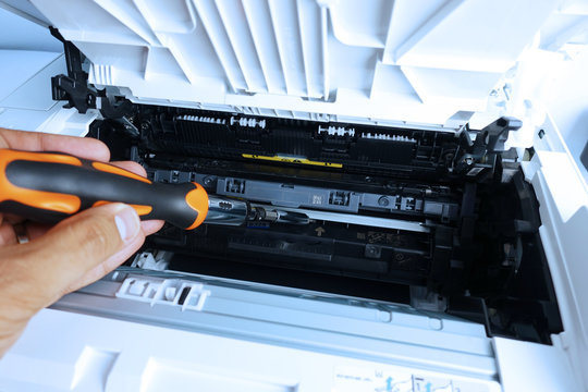 Maintenance or repair of printer, scanner or other office equipment
