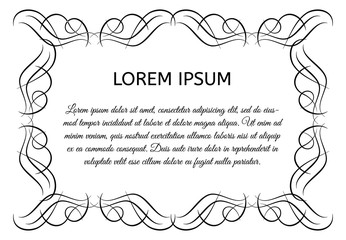 Decorative vintage horizontal frame