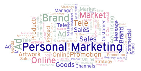 Word cloud with text Personal Marketing.