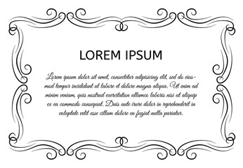 Decorative vintage horizontal frame