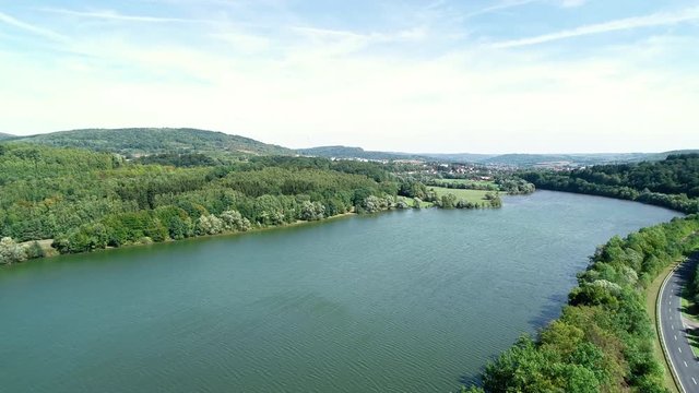 River dam Kinzigtal, Kinzigtalsperre, Germany - aerial view
