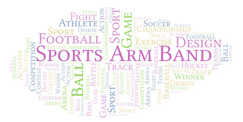Obraz premium Sports Arm Band word cloud.