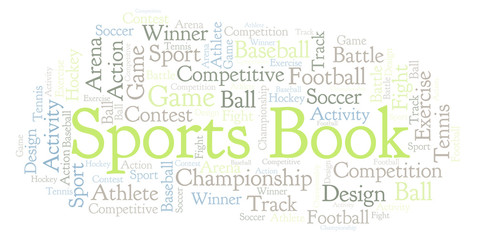 Obraz premium Sports Book word cloud.