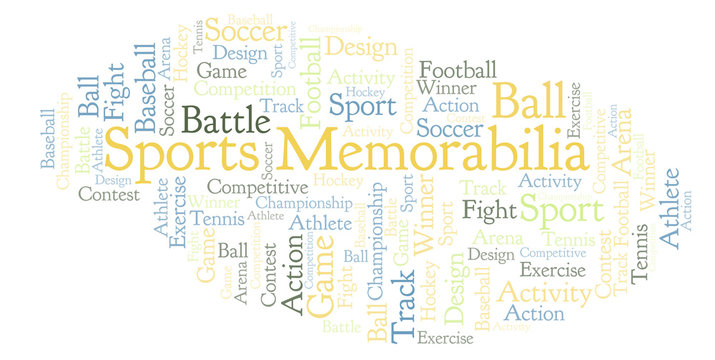 Sports Memorabilia Word Cloud.