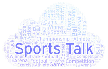 Obraz premium Sports Talk word cloud.