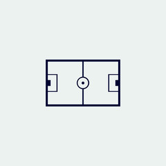 soccer field icon, vector illustration. flat icon