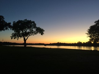 Fototapeta na wymiar sunset on the Maumee River